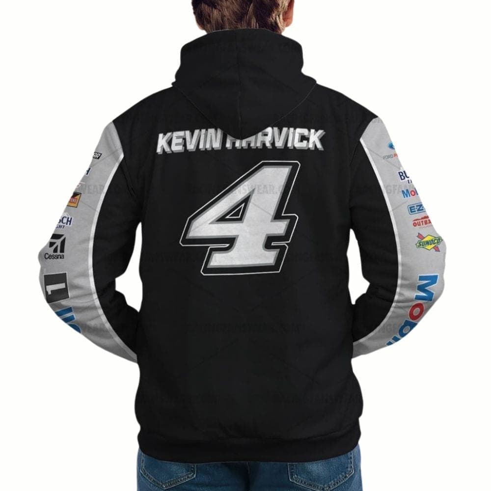 Kevin Harvick Nascar Mobil 1, Monster Energy, Jimmy John's Racing Uniform All-over Print Hoodie