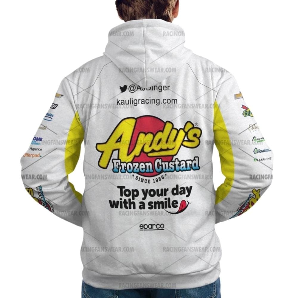 AJ Allmendinger Nascar Racing 2022 Andys Frozen Custard Uniform All Over Print Hoodie