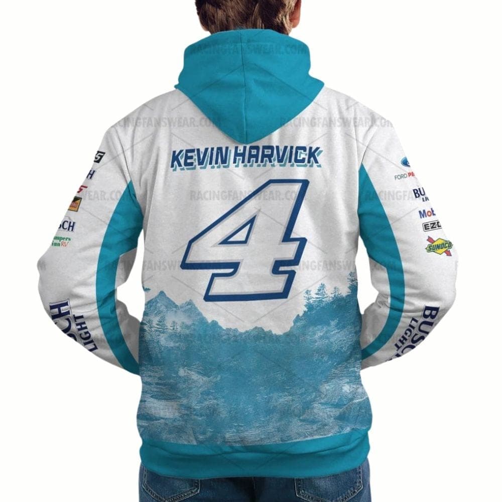 Kevin Harvick Nascar Busch Light Beer Racing 2023 Uniform All-over Print Hoodie