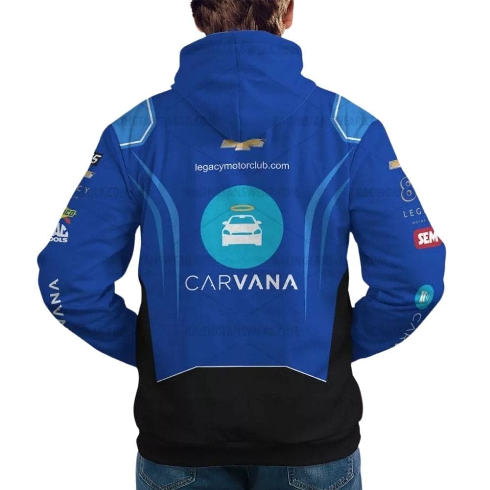 Jimmie Johnson Nascar 2023 Carvana Racing Uniform All Over Print Hoodie