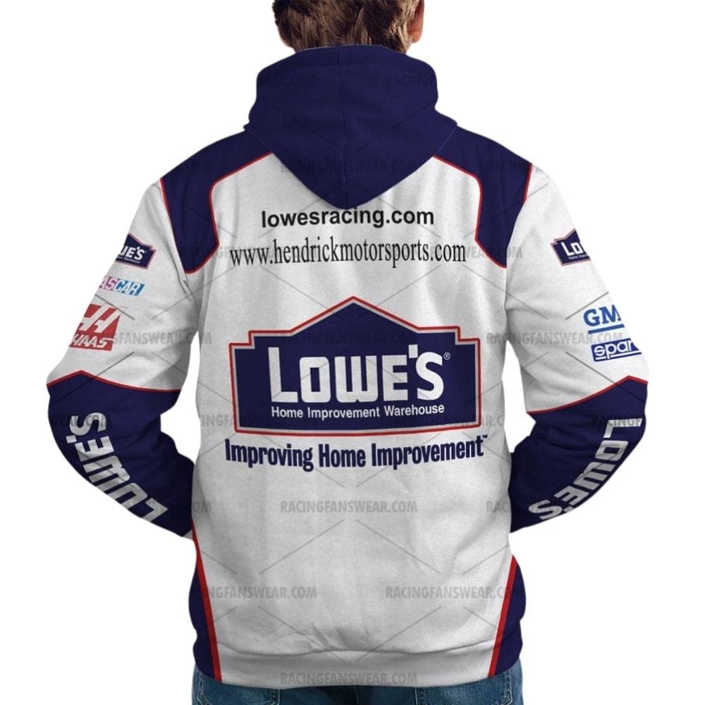 Jimmie Johnson Nascar Racing 2006 Lowe's Uniform All Over Print Hoodie