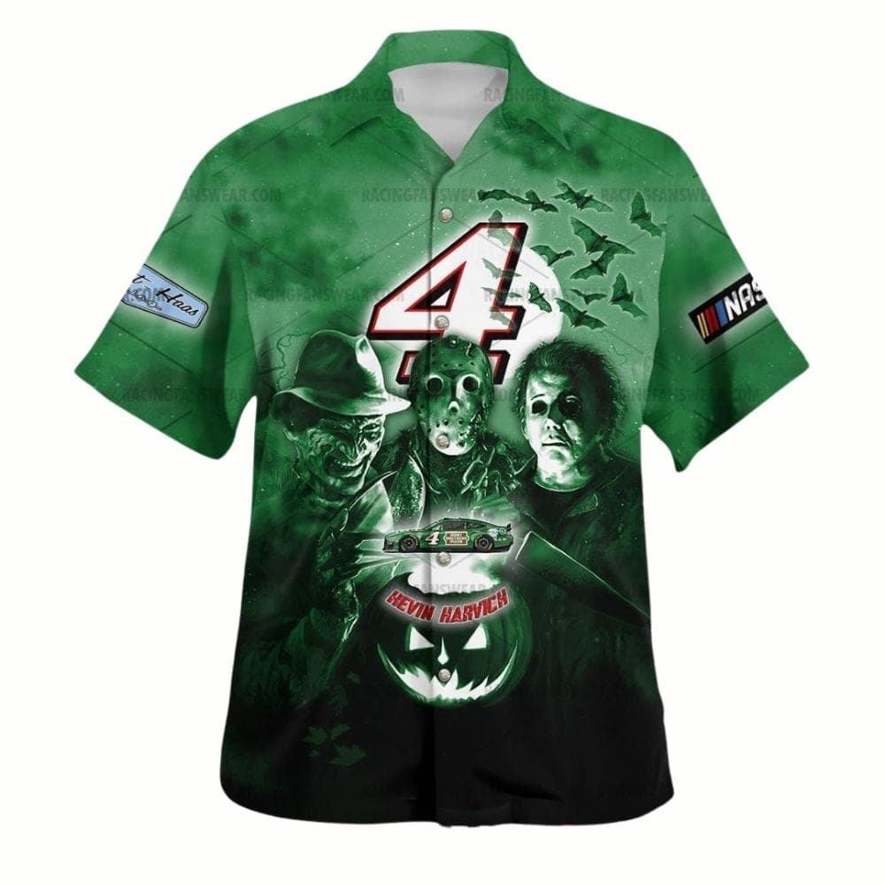 Kevin Harvick and Friends Horror Nascar Racing Halloween Hawaiian Shirt