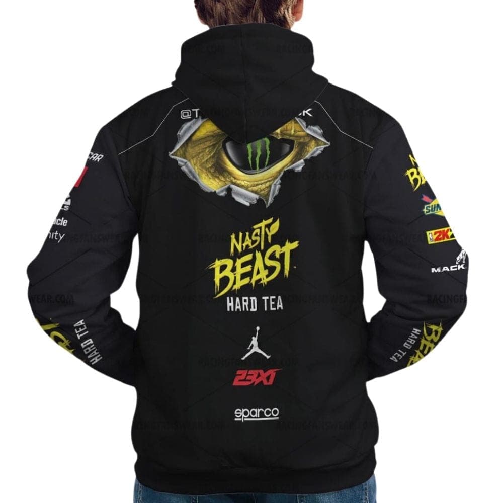 Tyler Reddick Nascar Racing 2024 23XI Racing NASTY Uniform All Over Print Hoodie