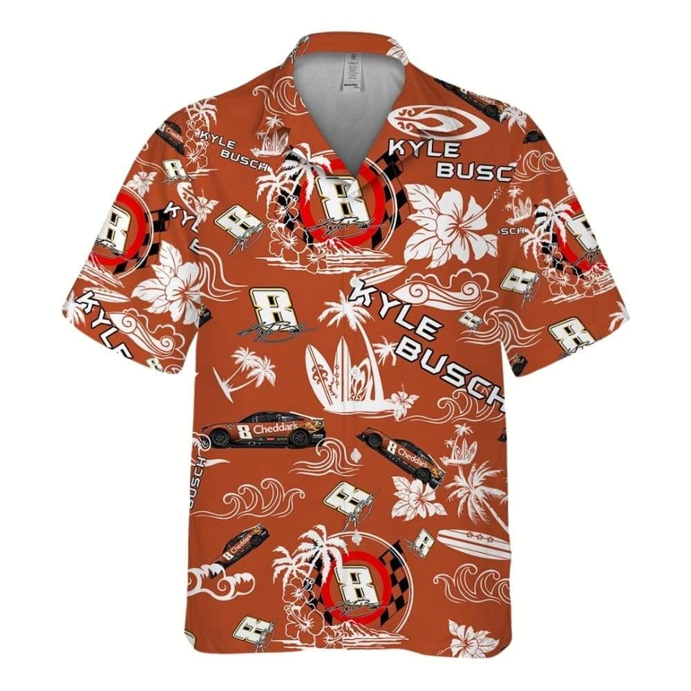 Kyle Busch Nascar 2023 CheddarÃ¢â‚¬â„¢s Racing Tropical Hawaiian Shirt