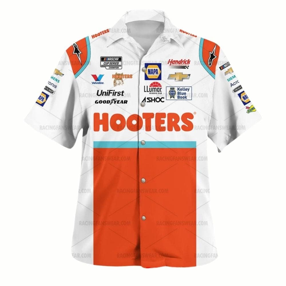 Chase Elliott Nascar Racing 2022 Hooters Uniform Hawaiian Shirt