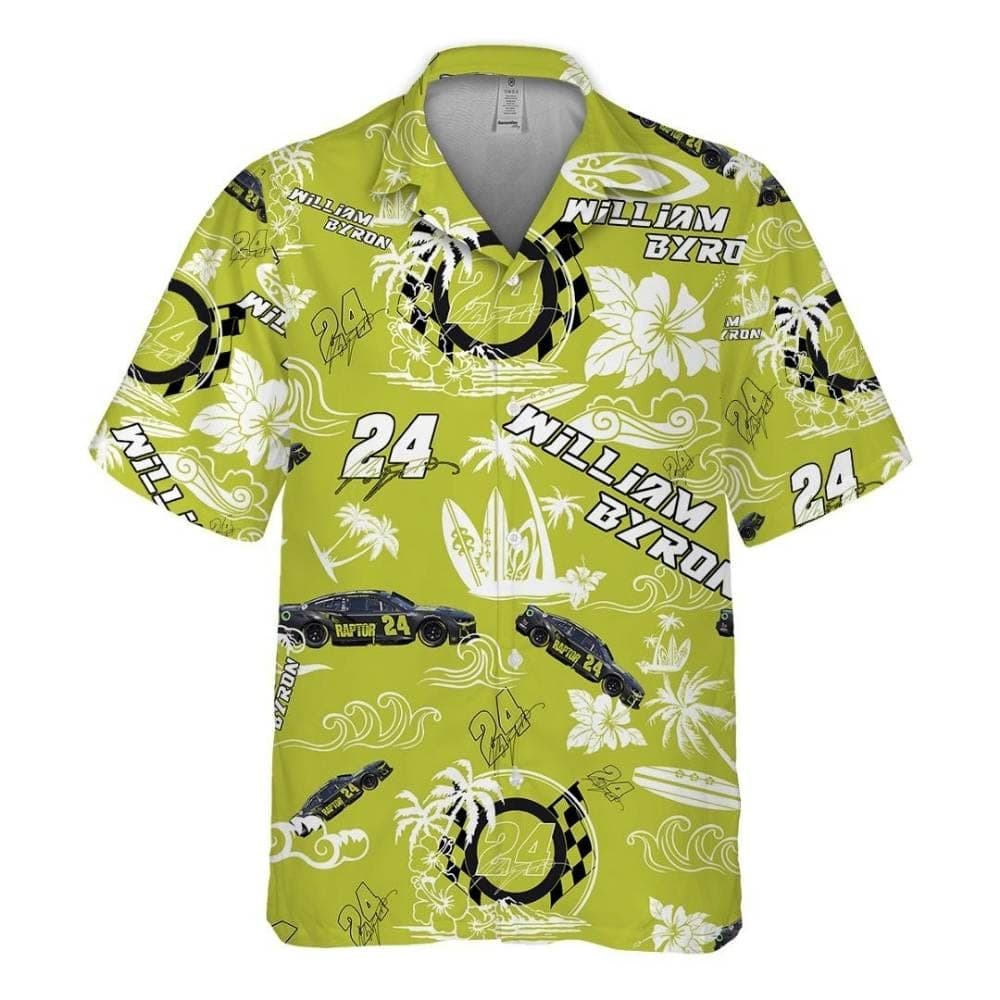 William Byron Floral Flower Nascar Racing Hawaiian Shirt