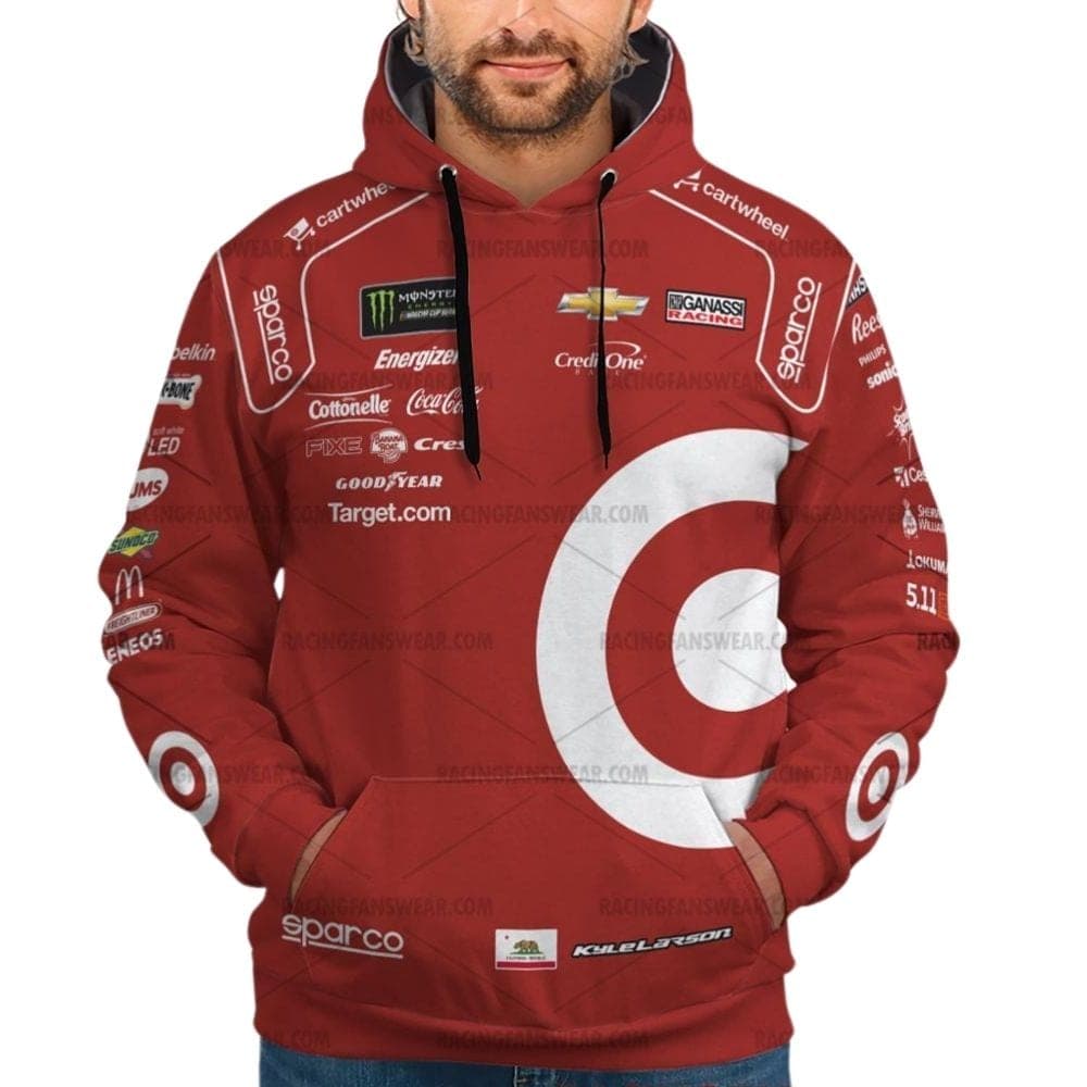 Kyle Larson Nascar Racing 2017 Uniform Red All Over Print Hoodie