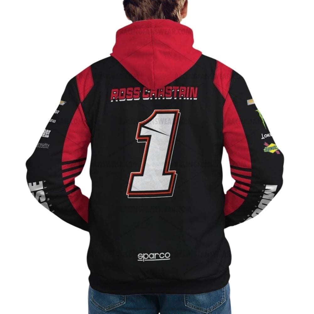 Ross Chastain 1 Nascar Racing 2023 Moose Fraternity Uniform All Over Print Hoodie
