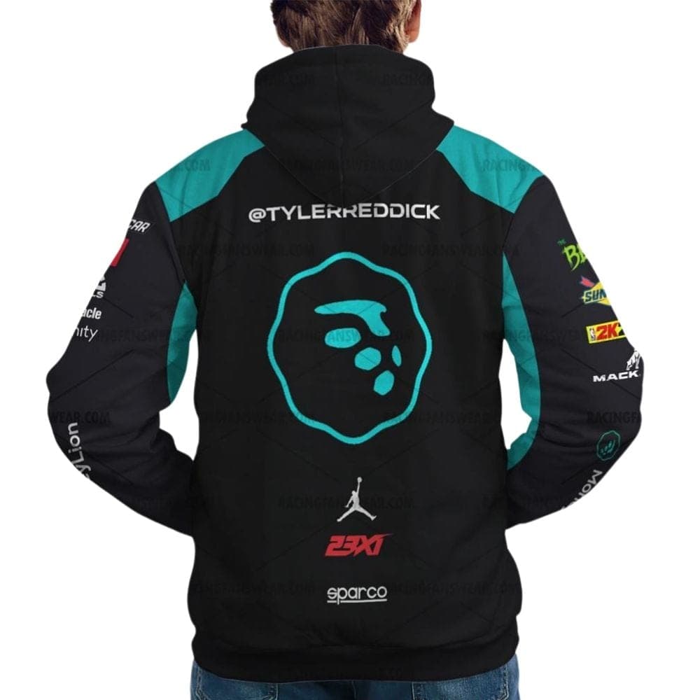 Tyler Reddick Nascar Racing 2024 23XI Racing MoneyLion Uniform All Over Print Hoodie