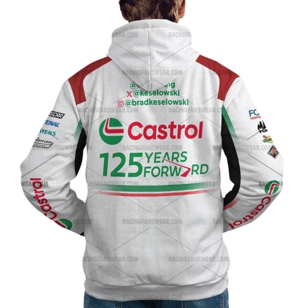 Brad Keselowski Nascar Racing Castrol 2024 Uniform All Over Print Hoodie