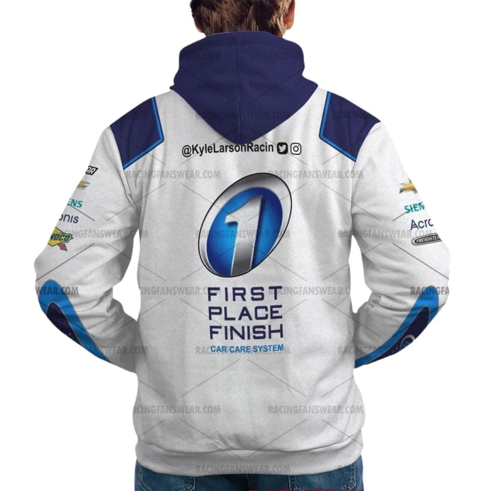 Kyle Larson Nascar Racing 2021 First Place Finish Uniform All Over Print Hoodie