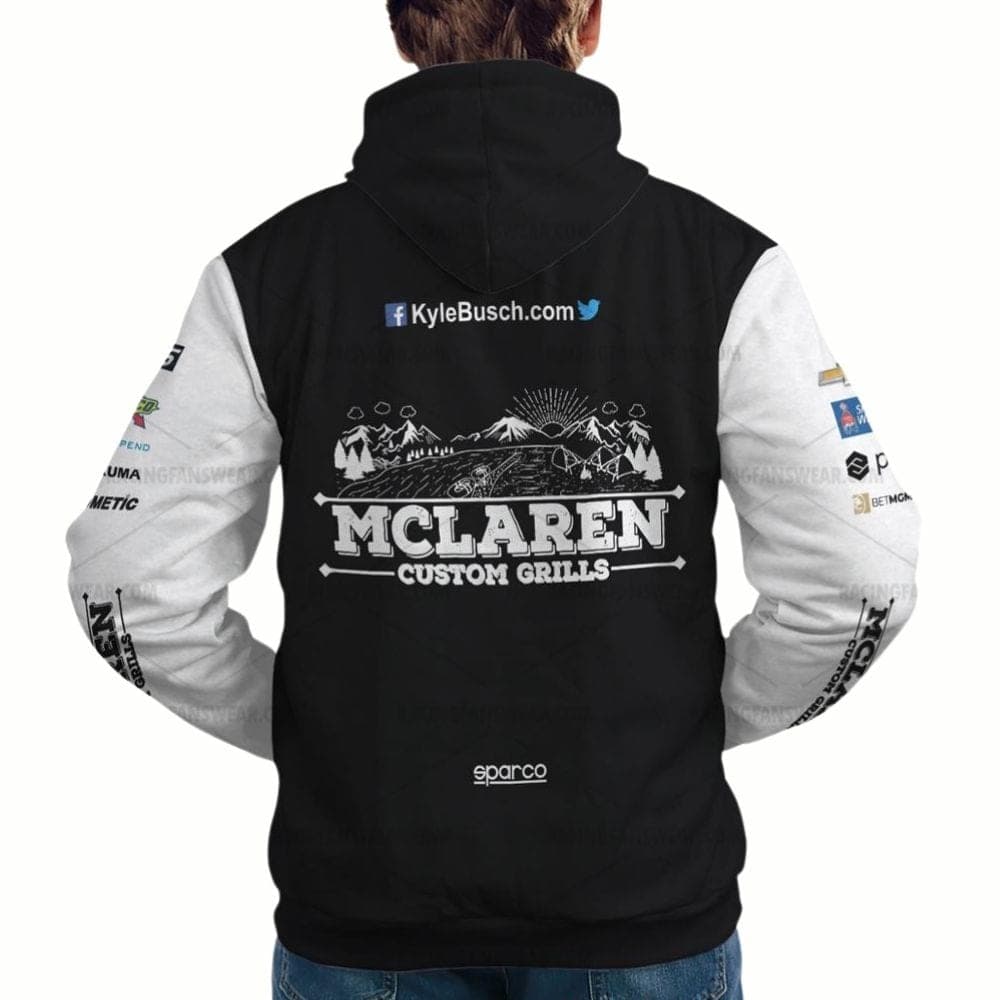 Kyle Busch Nascar 2023 McLaren Racing Uniform All-over Print Hoodie