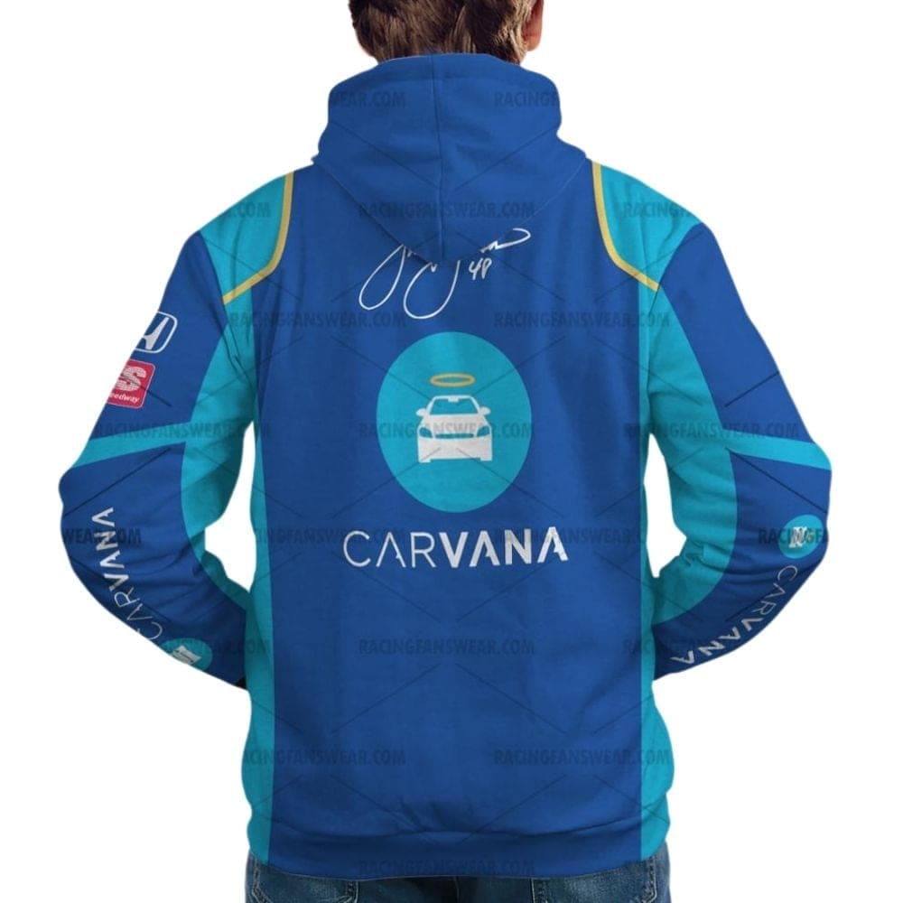 Jimmie Johnson Nascar Racing Carvana 2022 Uniform All Over Print Hoodie
