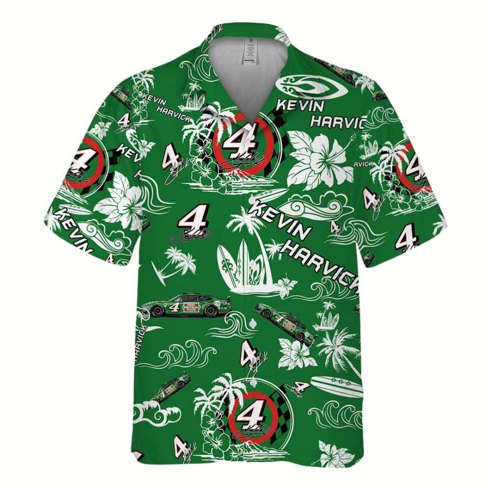 Kevin Harvick 4 Nascar 2023 Racing Floral Tropical Signature Hawaiian Shirt