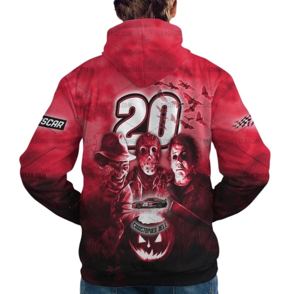 Christopher Bell With Michael Myers Friends Horror Nascar Racing Halloween All Over Print Hoodie