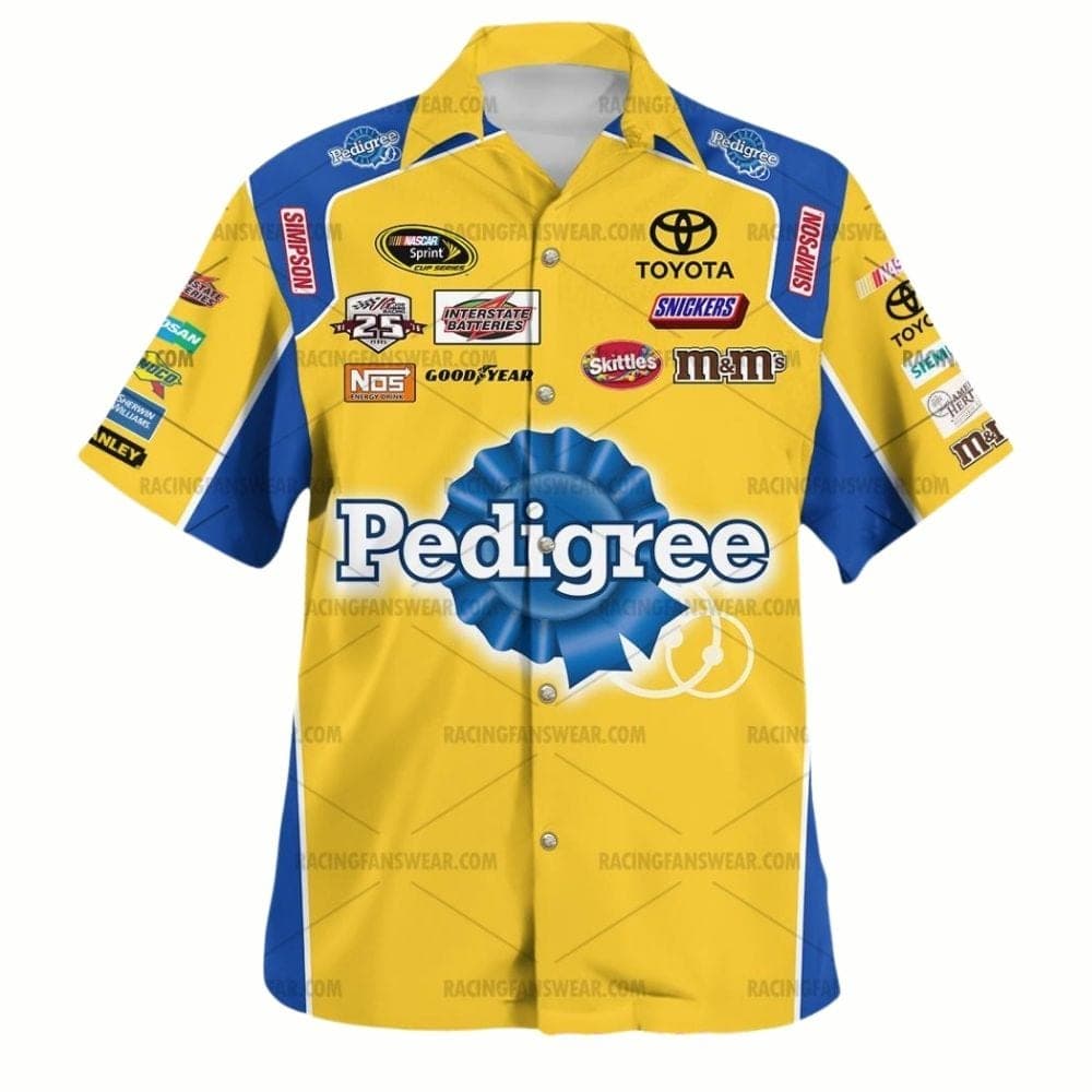 Kyle Busch Nascar Racing 2010 Toyota Pedigree Uniform Hawaiian Shirt