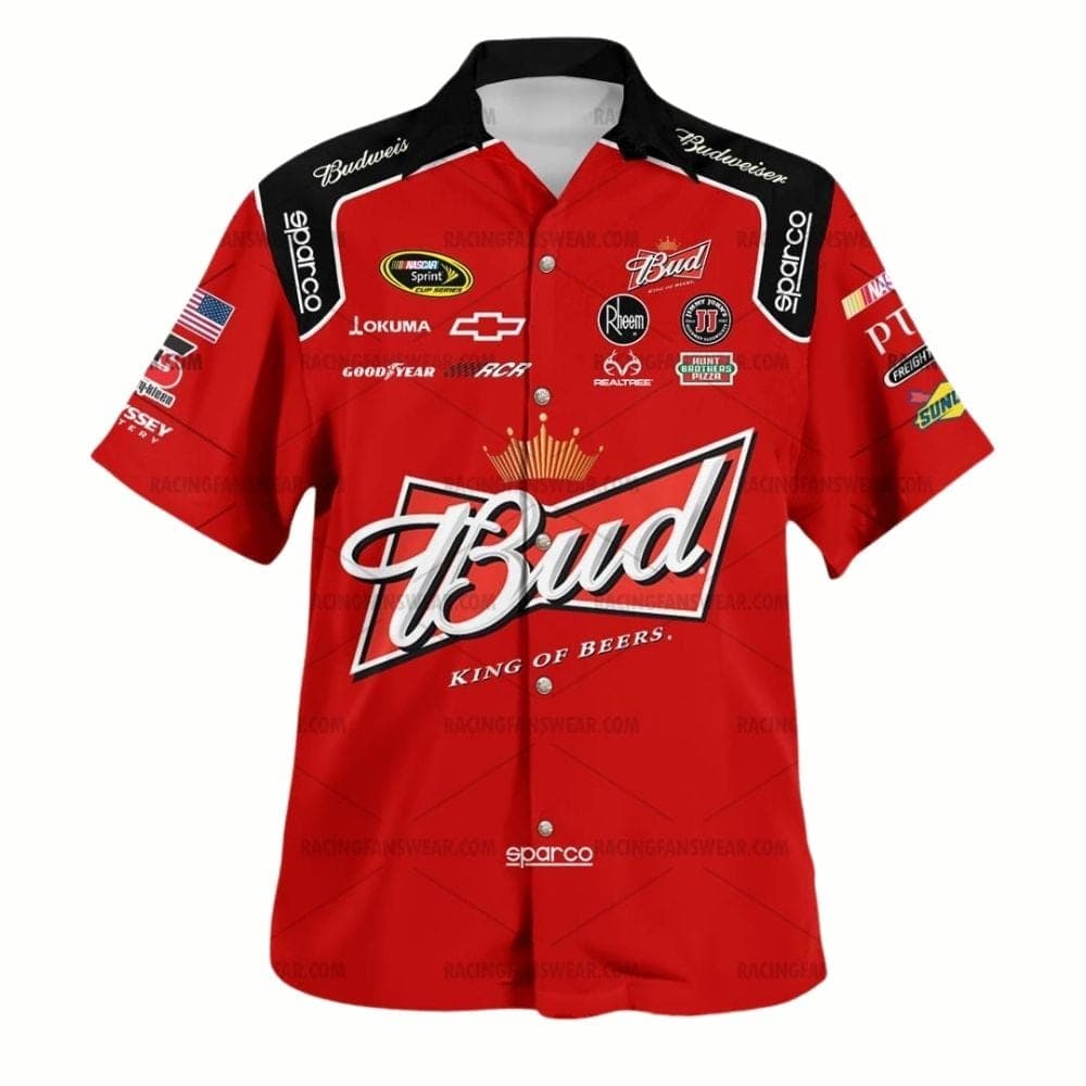 Kevin Harvick Nascar Bud King Of Beers Racing 2010s Uniform Hawaiian Shirt