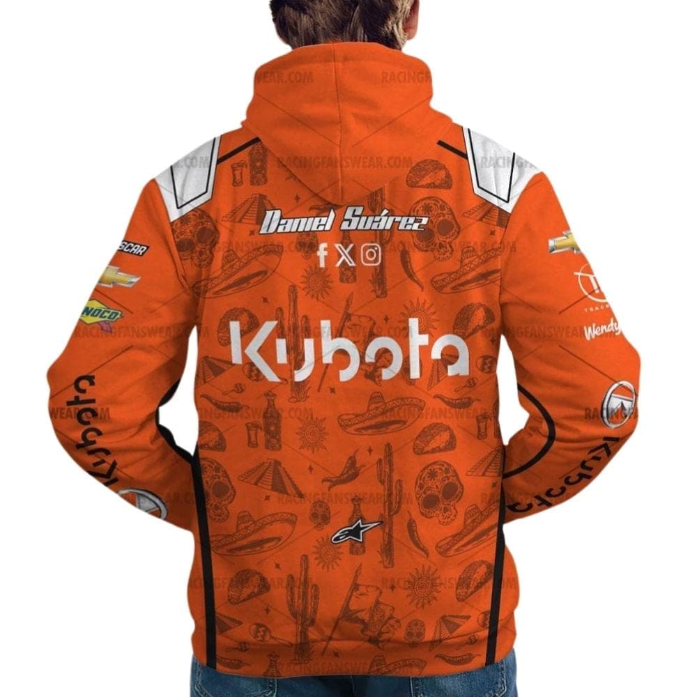 Daniel Suarez Nascar Racing Kubota 2024 Uniform All Over Print Hoodie